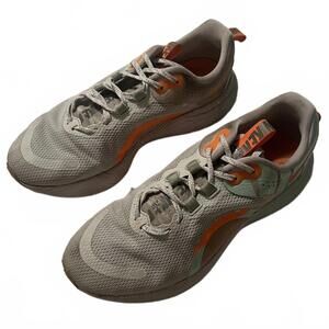 Nike React Escape Run 2 Premium Neutral Running Shoe Grey Orange Women’s Size 9